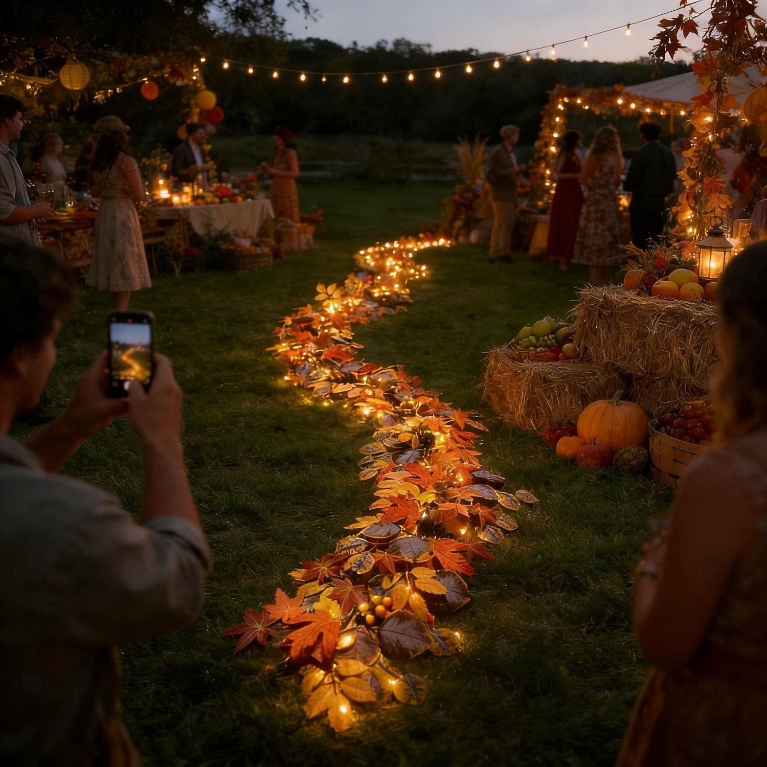 Guirlande lumineuse d'automne en forme de feuilles d'érable, décorations lumineuses d'Halloween avec vigne à baies rouges, guirlande lumineuse LED féérique pour la fête des récoltes, décoration de 2026 ? $23.99 –P13