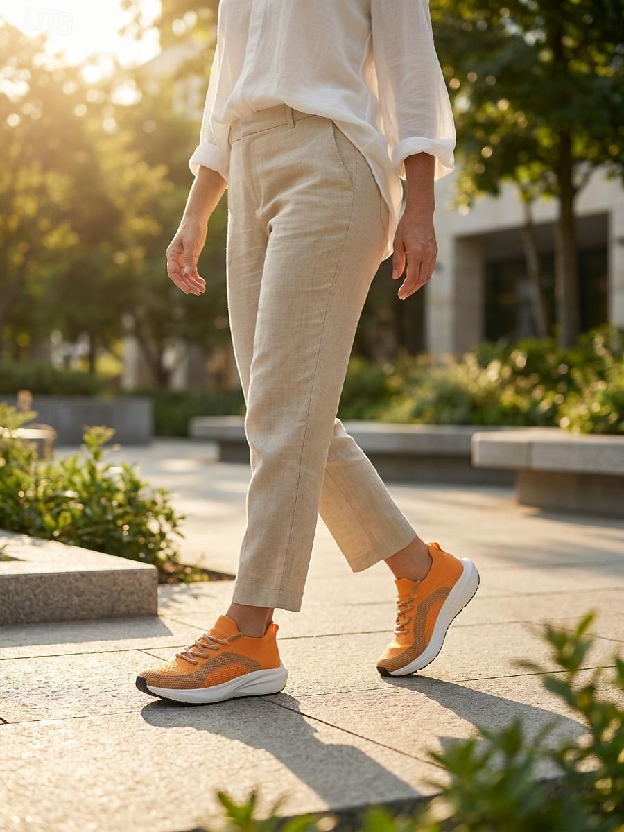 Oranje instapschoenen voor dames – ademende gebreide sportschoenen met schokabsorptie &Antislip buitenzool voor hardlopen, wandelen, krachttraining, fitnessoefeningen, reizen en comfort de hele dag 2026 - $34.99 –P5