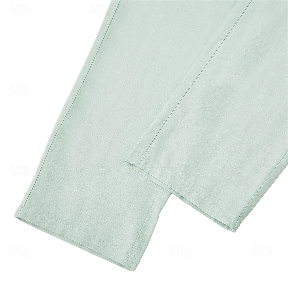 Per uomo Pantaloni di Lino Pantaloni Pantaloni Estivi Pantaloni Larghi Coulisse Elastico in vita Gamba Dritta Semplice Leggero Traspirante Lunghezza intera Casuale Quotidiano All'aperto Vacanza Moda del 2026 a $45.99 –P4