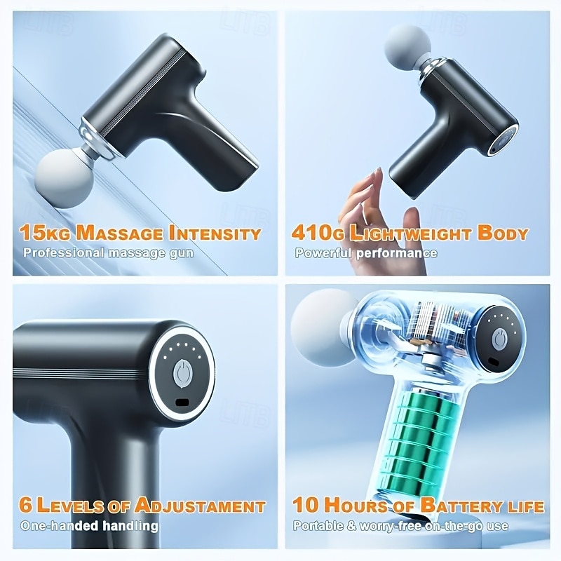 Mini Massage Gun, Deep Tissue Percussion Massager for Athletes & Home, Portable Handheld Muscle Massager with 4 Interchangeable Heads, USB Rechargeable, Quiet Power for Back Neck Shoulder Relief 2026 - $37.99 –P8
