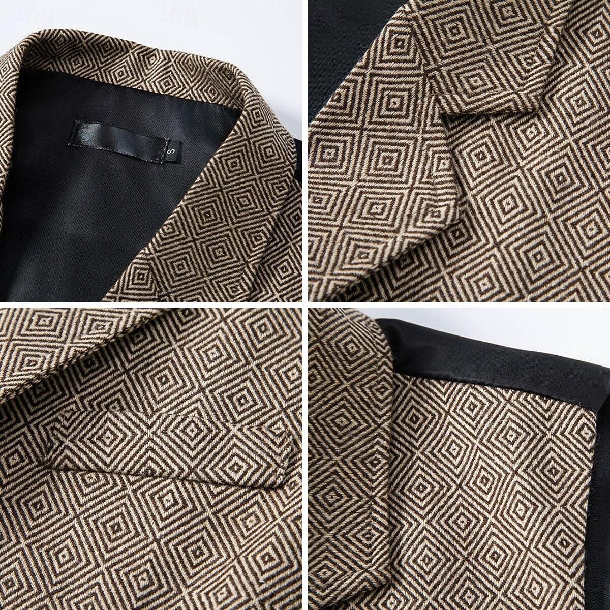 Roaring 20s 1920s Retro Vintage Waistcoat The Great Gatsby Tweed Notched Lapels Fancy Dress Men's Cocktail Party Revival Wedding Party Adults' waistcoat 2026 - $41.99 –P4