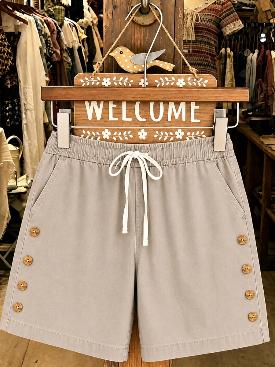 Mujer Vaqueros Chinos Pantalón corto Pantalones cortos Burmuda Moda Medio corto Alta cintura Clásico Comodidad Elástico Vacaciones Formal Azul Piscina Negro Verde Trébol Caqui Verano Primavera Ajuste 2026 - $24.99 –P4