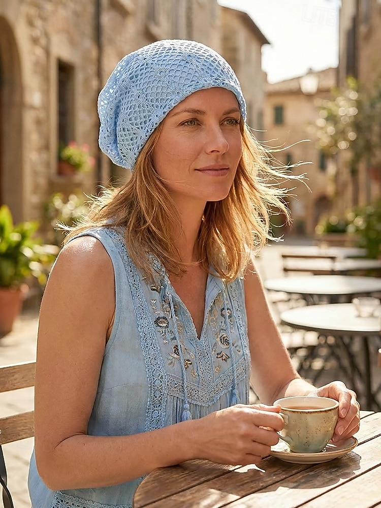 Gehäkelter Sommerhut für Damen, aus luftigem Polyester, faltbarer Sonnenhut im Boho-Stil, ideal für Strandurlaub und Freizeit, mehrfarbig und leicht. &atmungsaktiv 2026 - $14.99 –P3