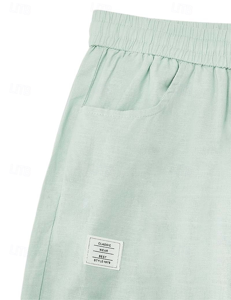 Per uomo Pantaloni di Lino Pantaloni Pantaloni Estivi Pantaloni Larghi Coulisse Elastico in vita Gamba Dritta Semplice Leggero Traspirante Lunghezza intera Casuale Quotidiano All'aperto Vacanza Moda del 2026 a $28.99 –P2