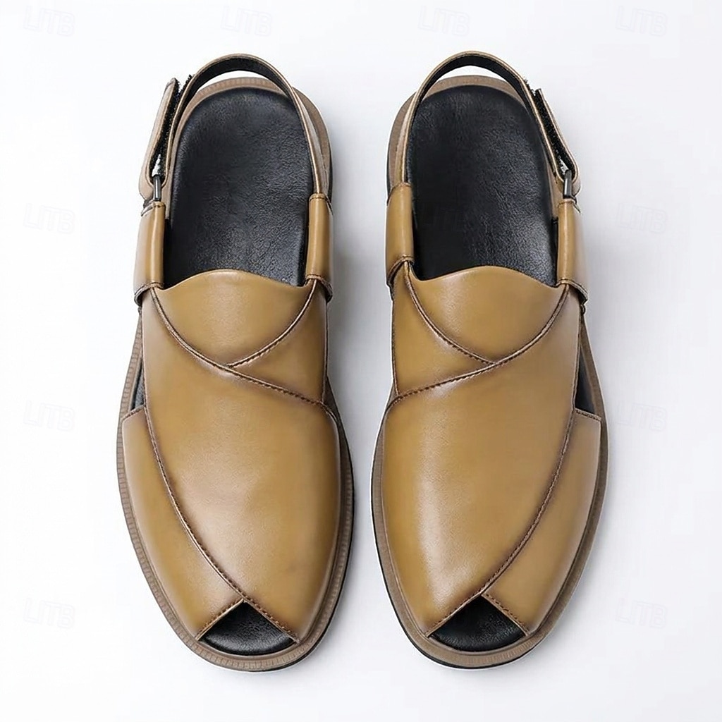 Bărbați Epocă Casual Zilnic PU piele Comfortabil Respirabil Buclă Kaki Negru Gri Vară Primăvară Toate Sezoanele 2026 - $46.99 –P8