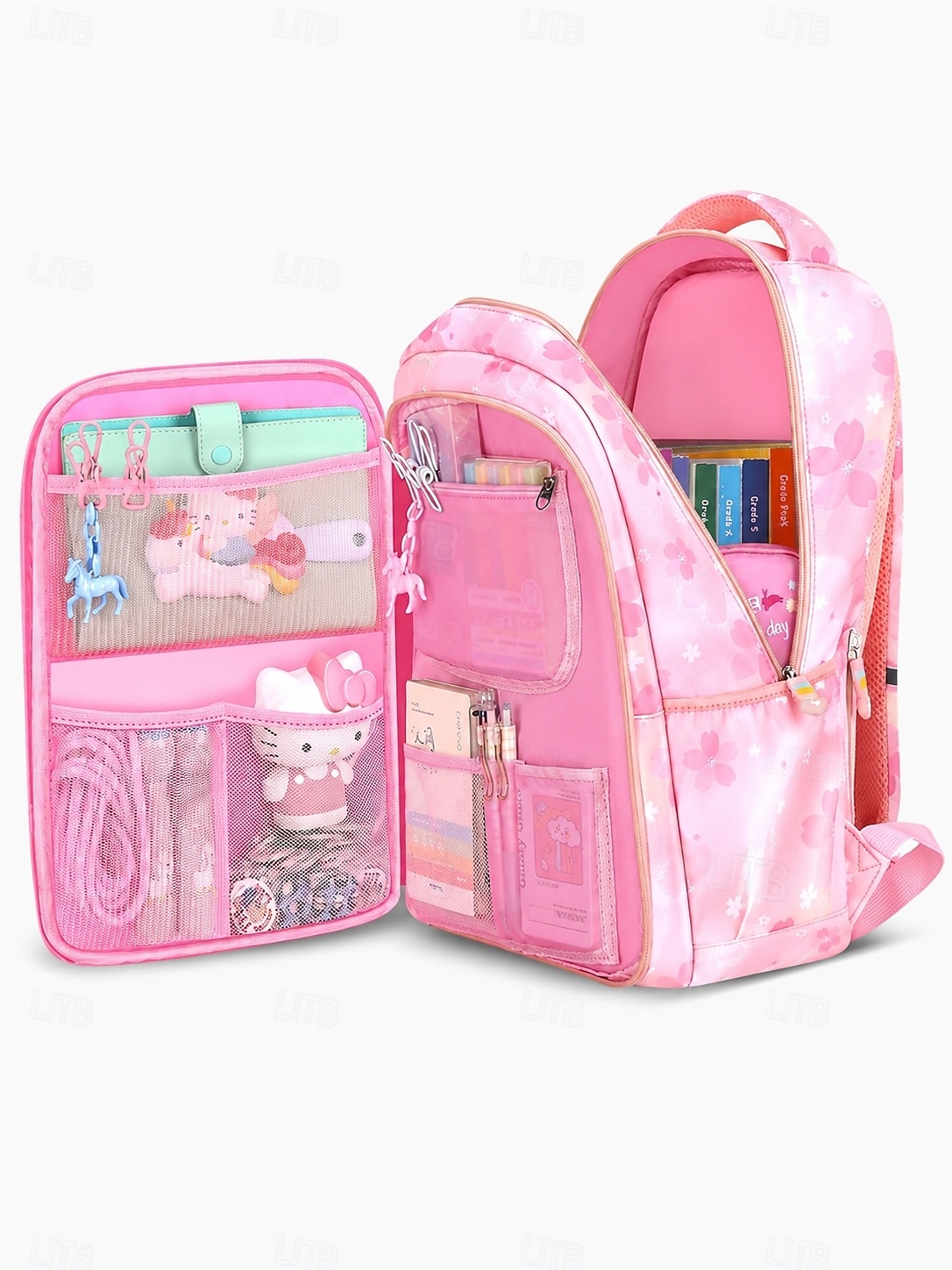 Mochila Rosa para Meninas do Ensino Fundamental Mochila Fofa de Princesa com Armazenamento Multi-Compartimento e Design de Grande Capacidade para Volta às Aulas de 2026 por $34.99 –P1