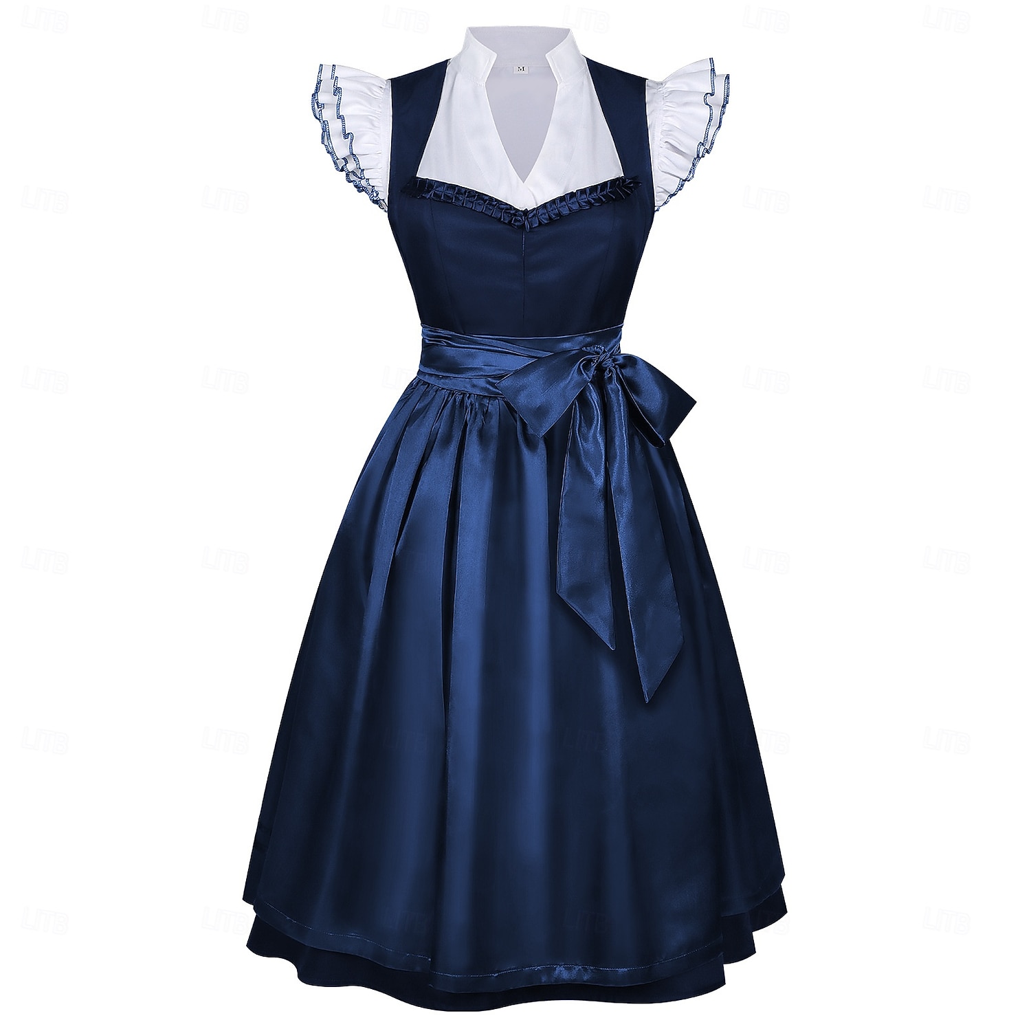 Oktoberfest Robe Dirndl Ensemble Dirndl Blouse Dirndl Longueur midi Tablier aspect satiné Femme de ménage Allemand Alpin Patrimoine Prairies Femmes Carnaval Fête de la Bière Tissu de style de 2026 ? $92.99 –P11