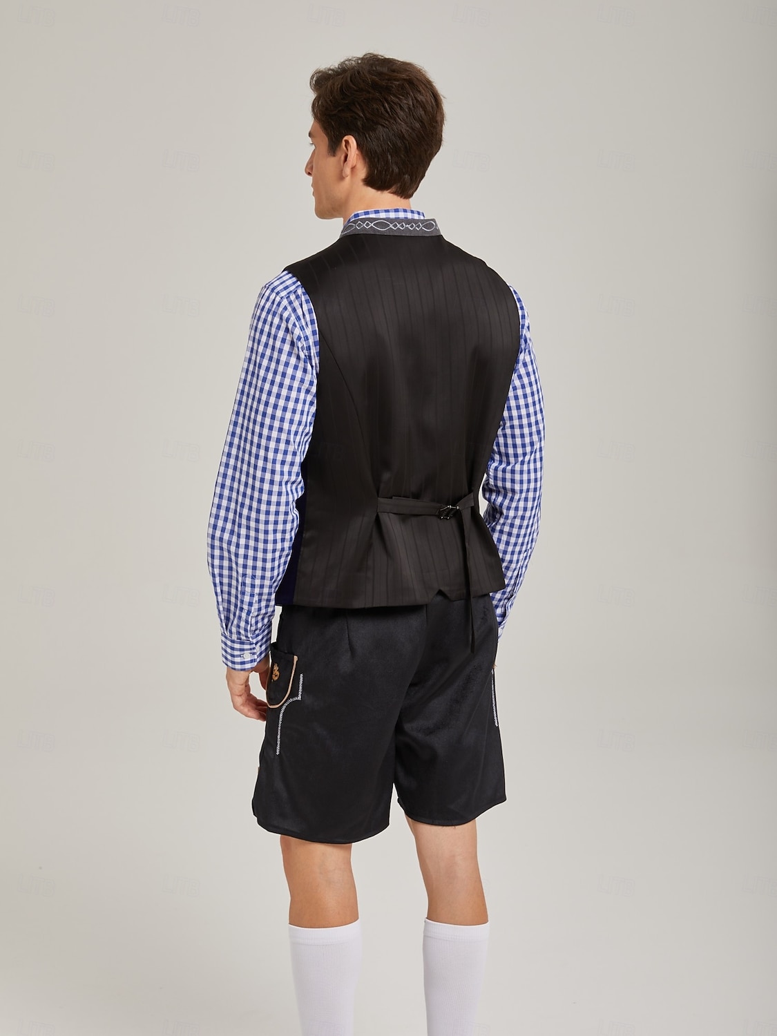Oktoberfest Trachten Waistcoat Traditional Bavarian Vest Embroidery Velvet Stand Collar Mandarin Collar German Alpine Heritage Wiesn Men's Carnival Beer Festival Traditional Style Cloth 2026 - $69.99 –P2