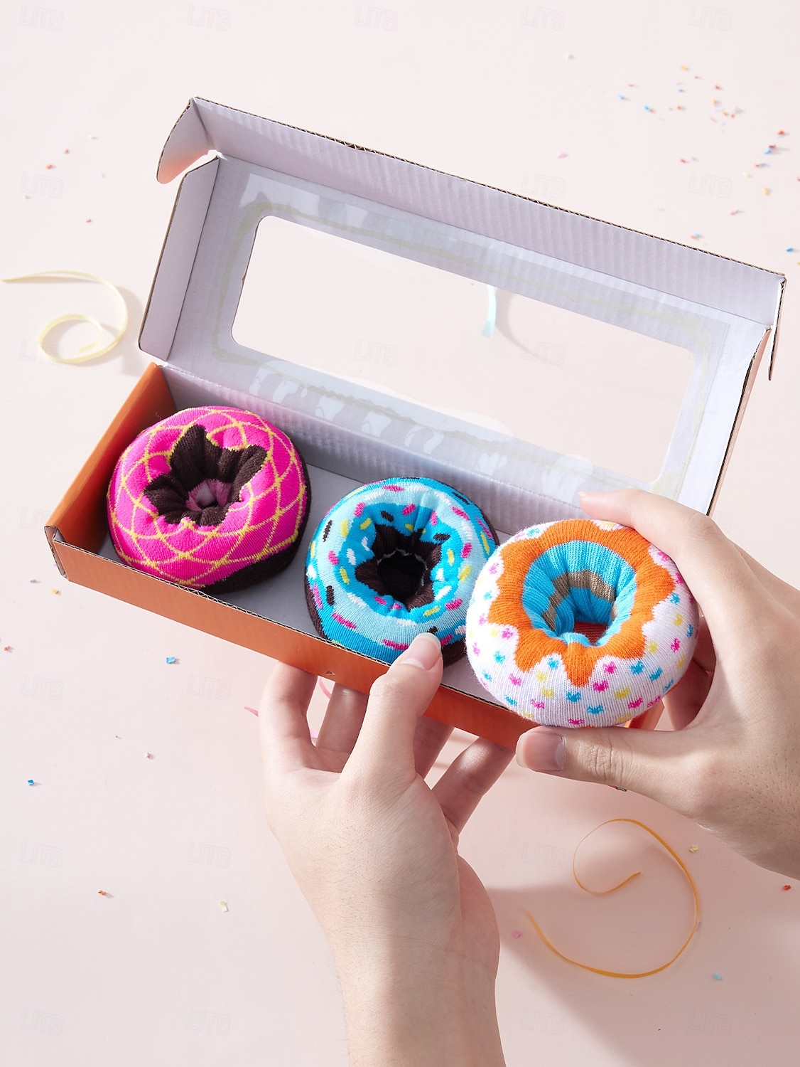 3 Pairs Novelty Donut Socks for Women Men, Funny Colorful Doughnut Patterned Cotton Crew Socks, Unique Foodie Gifts for Birthday Christmas, Creative Gag Gift for Donut Lovers, Stocking Stuffer 2026 - $17.99 –P12