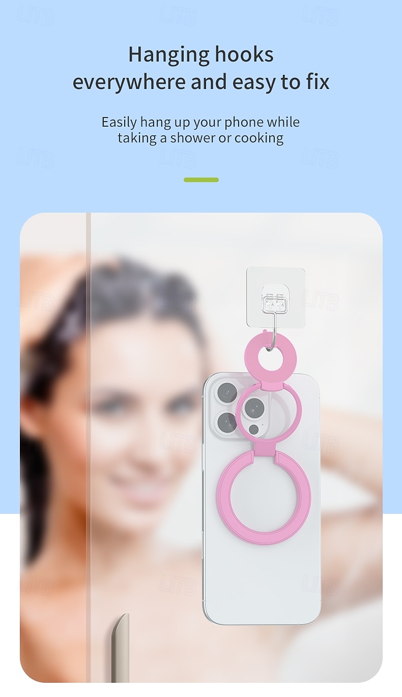 Anello di supporto magnetico per telefono compatibile con MagSafe, supporto a tripla piega per iPhone 17 16 15 14 13 12 Pro Max Plus, impugnatura magnetica per telefono su entrambi i lati. &Supporto del 2026 a $17.99 –P11