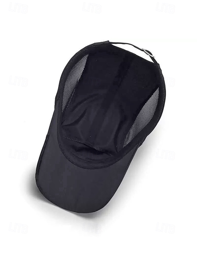 herr snabbtorkande nätkeps andningsbar polyester justerbar sommarhatt lätt utomhus golf fiske vandring resor sportkeps flera färger 2026 - $11.99 –P9