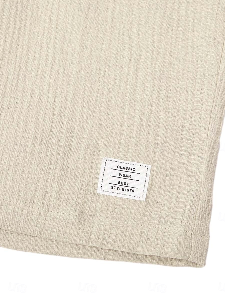 Hombre Pantalón corto Pantalones cortos de verano Pantalones cortos de playa Pantalones cortos casuales Correa Cintura elástica Color sólido Con Texturas Comodidad Transpirable Longitud de la rodilla 2026 - $25.99 –P9