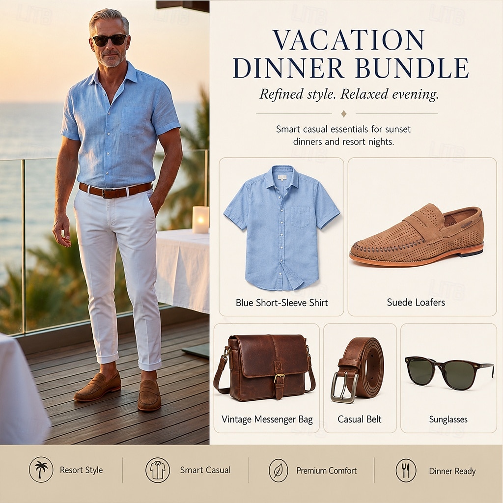 Men's Breathable Perforated Loafers – Lightweight Summer Slip-On Shoes for Vacation Evenings, Outdoor Dining & Resort Casual Wear 2026 - $54.99 –P1