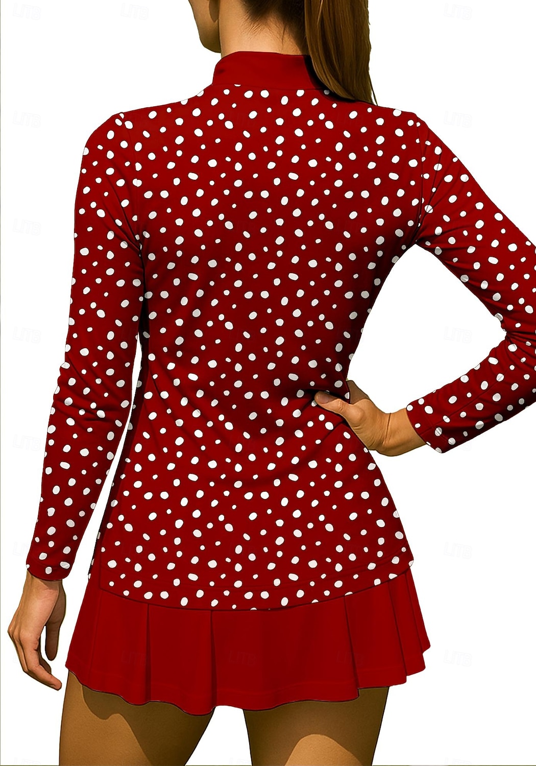 Pentru femei Punct Tops Tricou sport Cămașă de tenis Top de tenis Manșon Lung Fermoar Floral UPF50+ Rezistent la UV Înaltă Elasticitate Confortabil la umezeală Respirabil Volei Tenis Golf Gât Înalt 2026 - $22.99 –P3