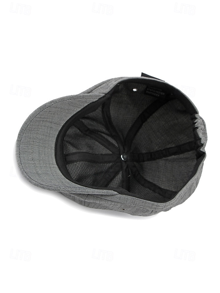Gorra ligera de verano para hombre, gorra de estilo newsboy de poliéster y algodón transpirable con ajuste elástico, gorra plana clásica para conducir, ideal para golf, viajes y actividades al aire 2026 - $14.99 –P10