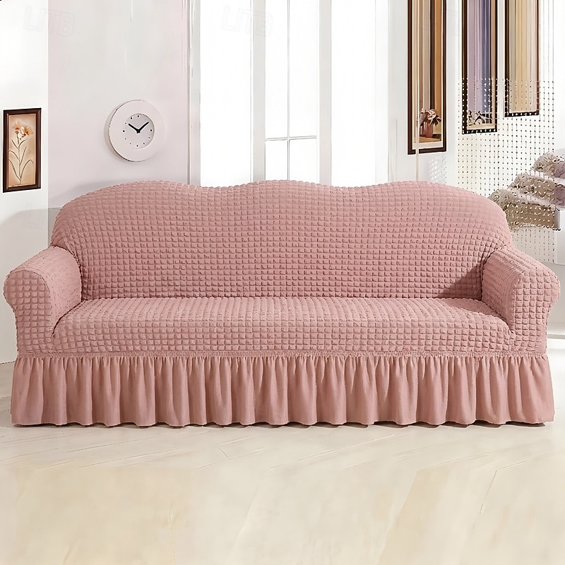 Country Style 3D Stretch Sofa Cover with Skirt, Washable Elastic Couch Slipcover for 1/2/3/4 Seater, Fitted Furniture Protector 2026 - $47.99 –P3