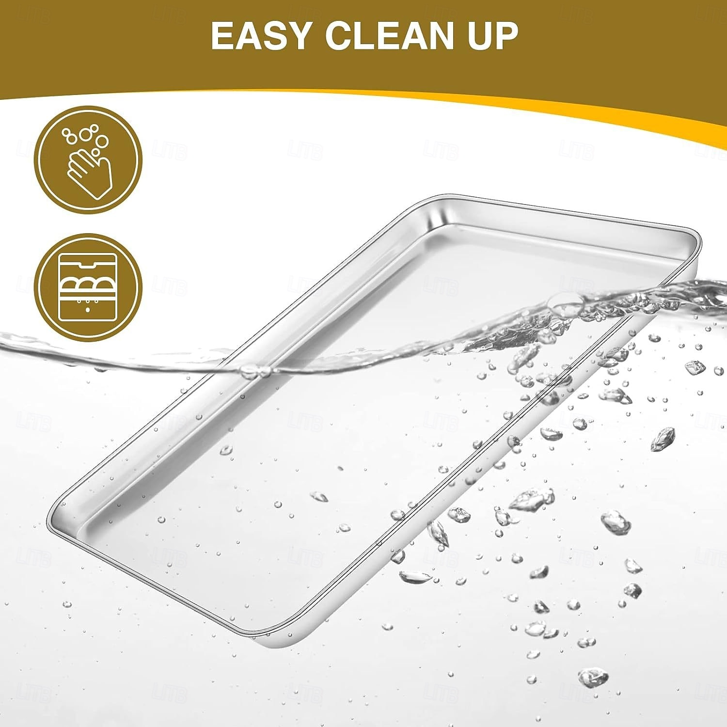 Stainless Steel Baking Sheet Pan with Rack, Heavy Duty Roasting Tray for Oven, Grill & Broiler, Dishwasher Safe Bakeware for Cookies, Bacon, Chicken, Turkey & Vegetables 2026 - $15.99 –P10