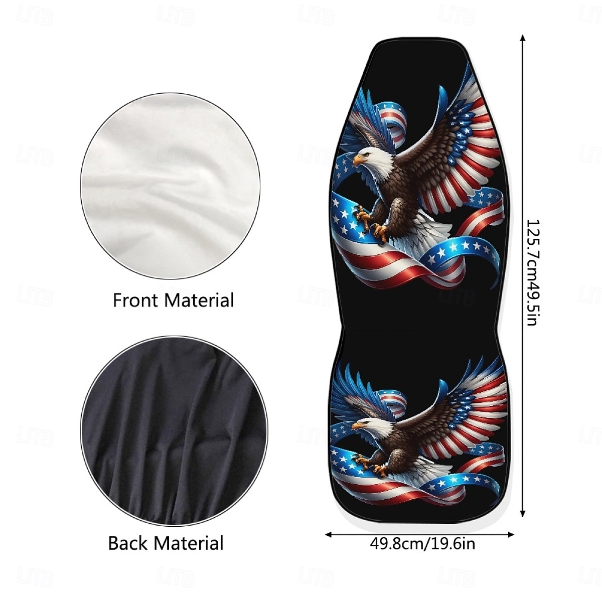 American Flag Bald Eagle Car Seat Covers Set of 2, Patriotic USA Flag Front Bucket Seat Protectors Universal Fit for SUV Truck Sedan Van, Durable Breathable Car Interior Decor Accessories 2026 - $25.99 –P1