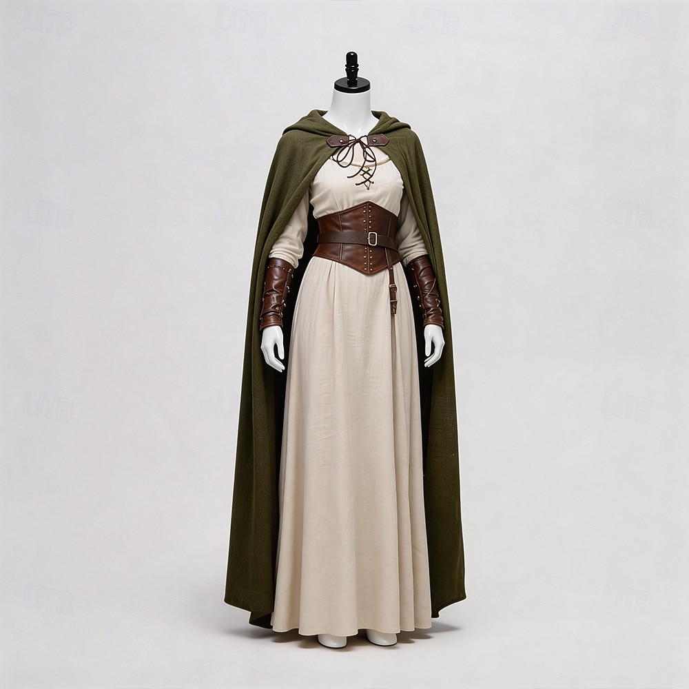 Medieval Renascentista manto manto com capuz Viking Elfo Fantasia Mulheres Dia Das Bruxas Carnaval Espetáculo LARP Ren Faire Adulto Capa de 2026 por $44.99 –P6