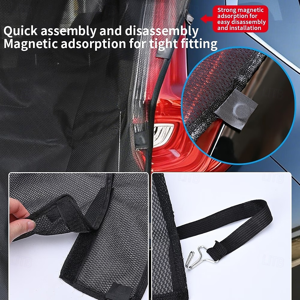Magnetisch muggennet voor de kofferbak van de auto, geschikt voor zomerkamperen en picknicken, geventileerd anti-muggenscherm voor autoritten, universeel net voor de kofferbak van een SUV, muggennet 2026 - $27.99 –P8