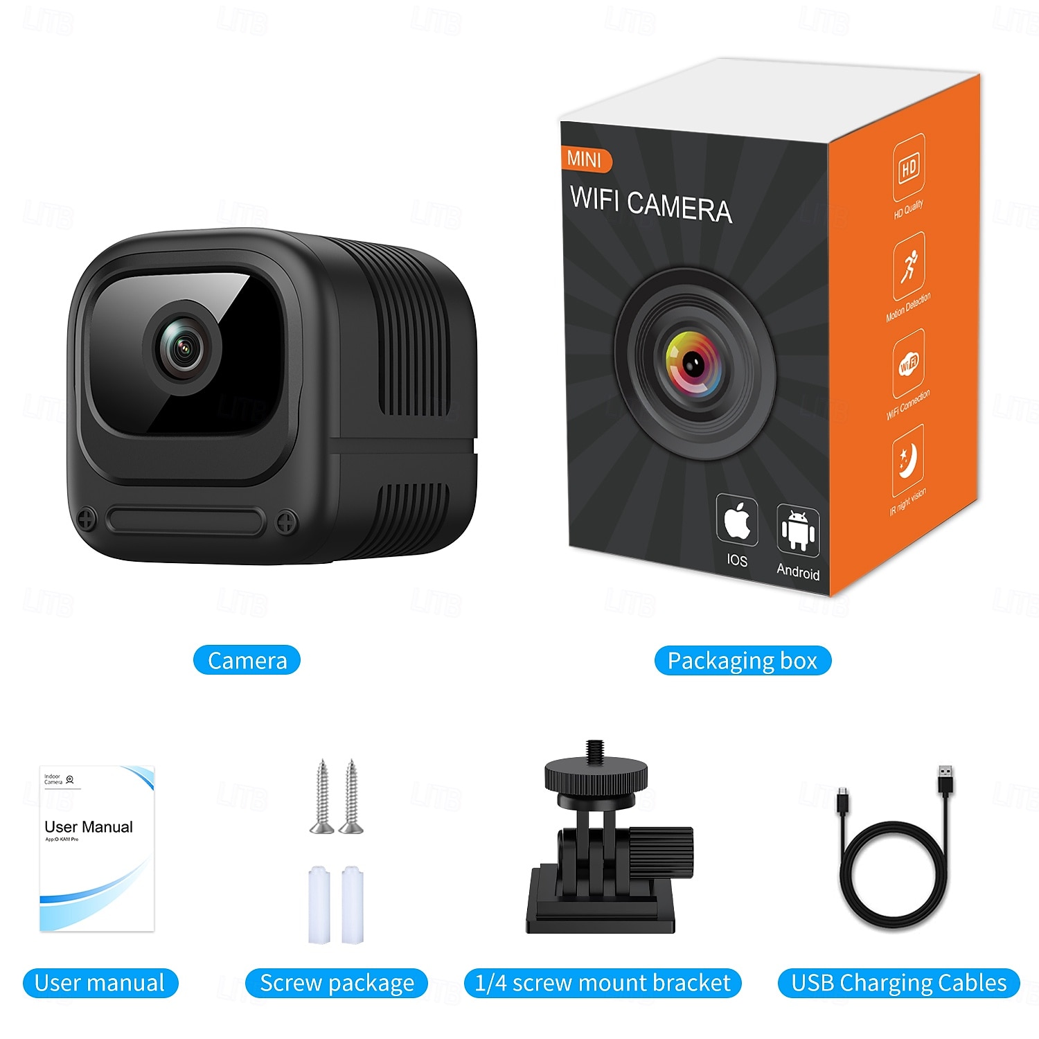 1080p mini beveiligingscamera wifi draadloze binnencamera voor thuis, huisdieren en baby's met app voor weergave op afstand, nachtzicht, bewegingsdetectie, kleine nanny bewakingscamera, kleine 2026 - $51.99 –P11