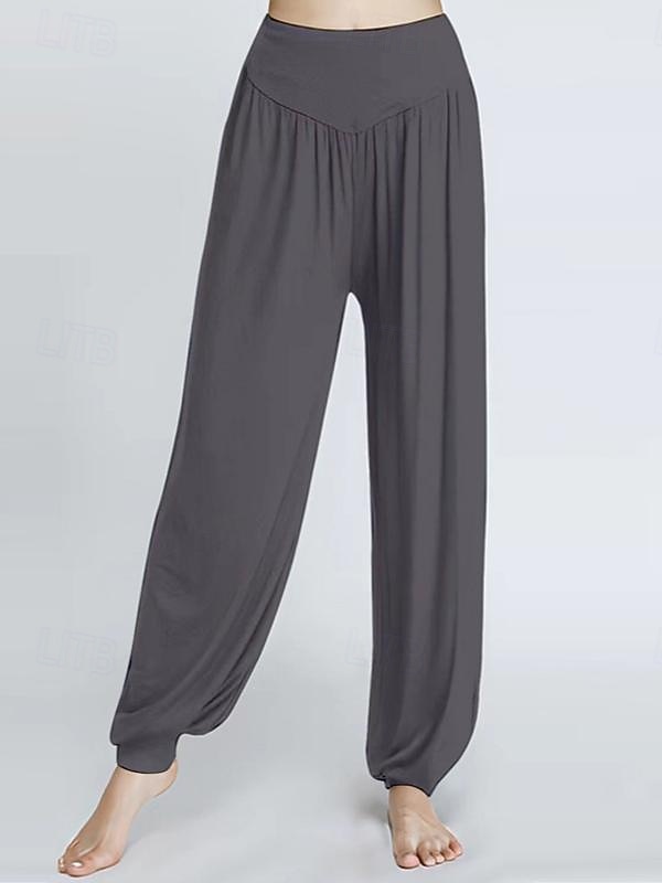 Dames Yogabroek Harembroek Knickerbockers (dames) Lichtgewicht Hoge taille Sportschool Hardlopen Pilates Kleding Onderlichaam Effen Kleur Wit Zwart Roze Modaal Herfst Sport Sportkleding 2026 - $6.99 –P11