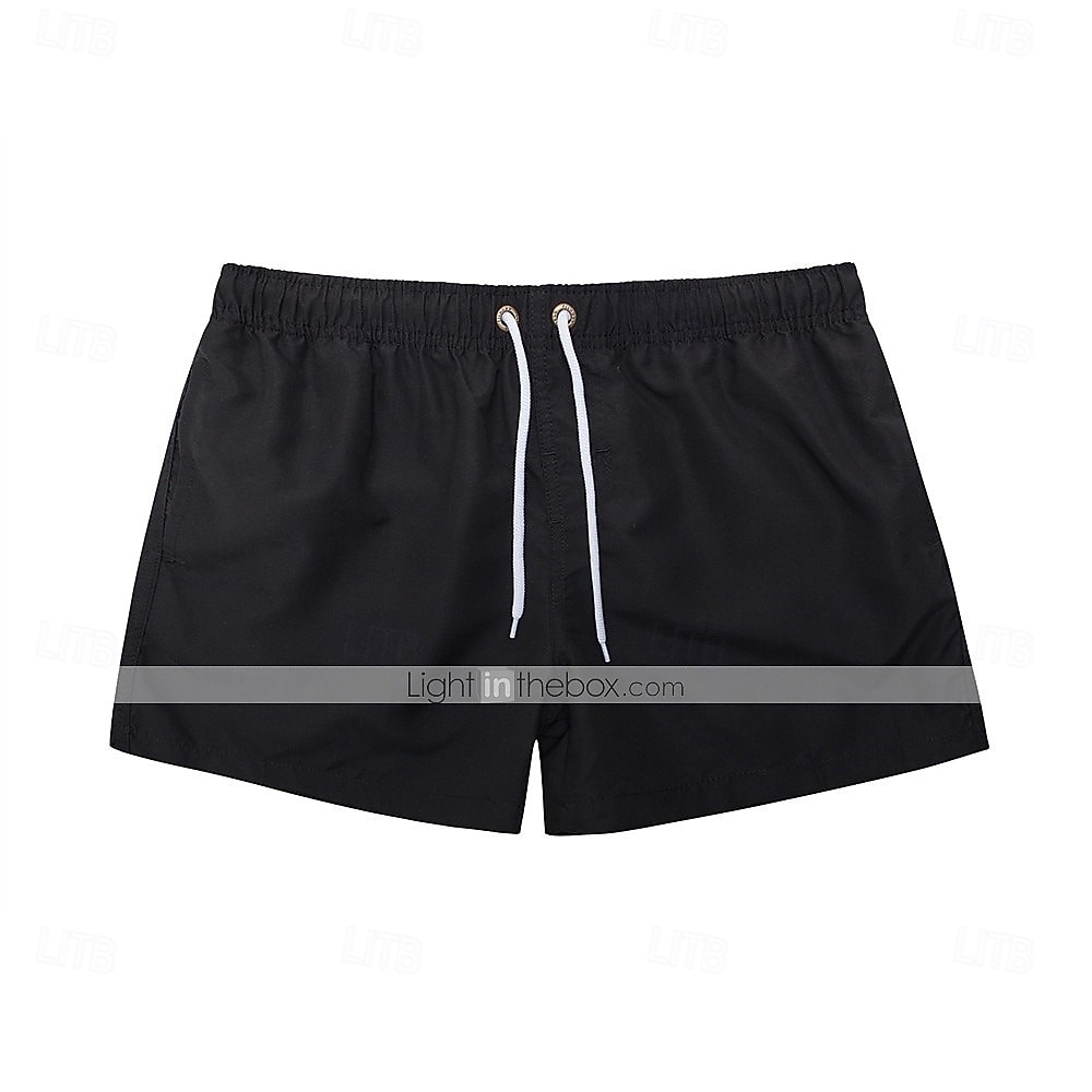 Men's Swim Trunks Swim Shorts Board Shorts Drawstring with Mesh lining Plain Solid Colored Quick Dry Above Knee Casual Beach Holiday Hawaiian Casual / Sporty Blue Khaki Stretchy 2026 - $14.49 –P9