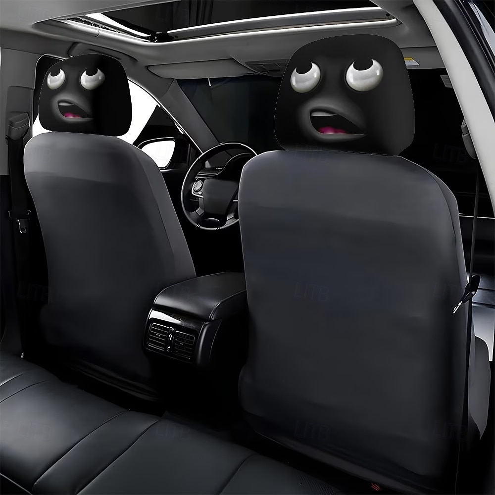 Capas de encosto de cabeça engraçadas para carro (2/4 peças), protetor de encosto de cabeça universal, decoração interna com carinhas divertidas, fácil instalação, design macio e sem enchimento para o de 2026 por $14.99 –P3