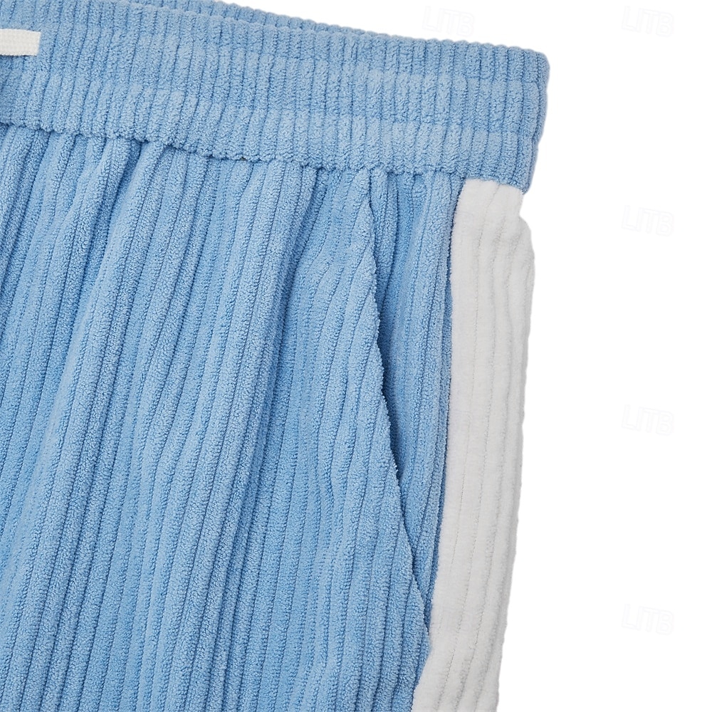 Men's Shorts Casual Shorts Corduroy Shorts Textured Shorts Patchwork Color Block Plain Solid Comfort Breathable Knee Length Casual Outdoor Beach Vacation Fashion Black Green Inelastic 2026 - $15.49 –P9