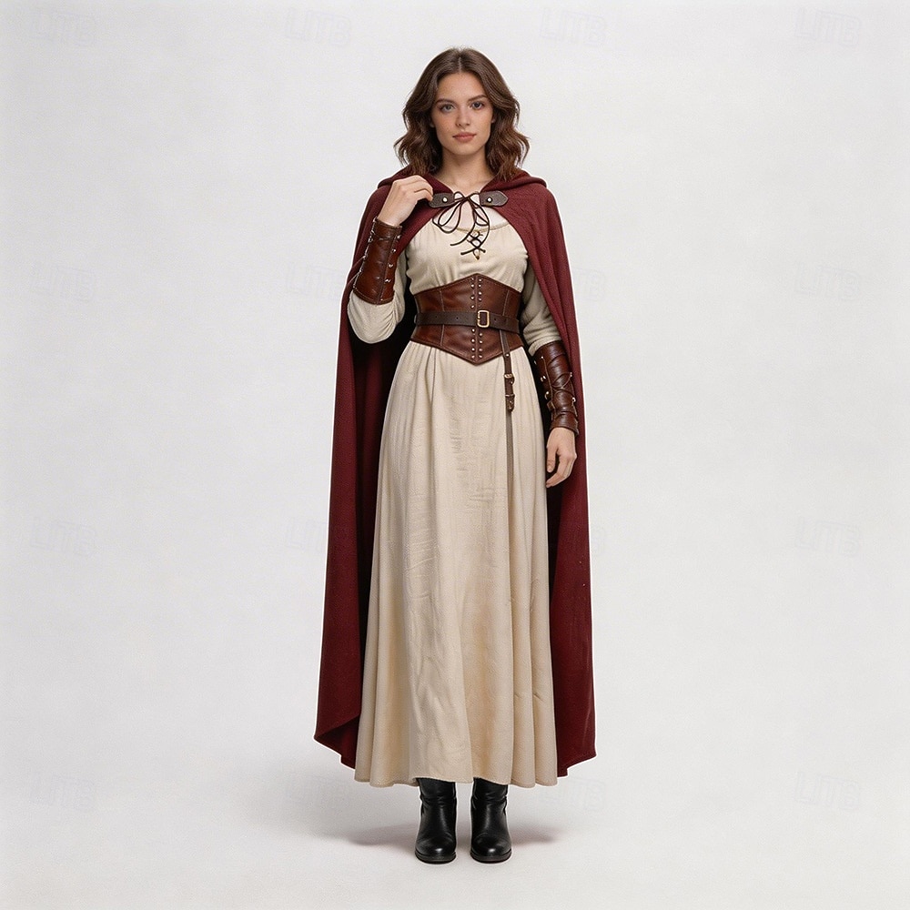 Medieval Renascentista manto manto com capuz Viking Elfo Fantasia Mulheres Dia Das Bruxas Carnaval Espetáculo LARP Ren Faire Adulto Capa de 2026 por $44.99 –P2