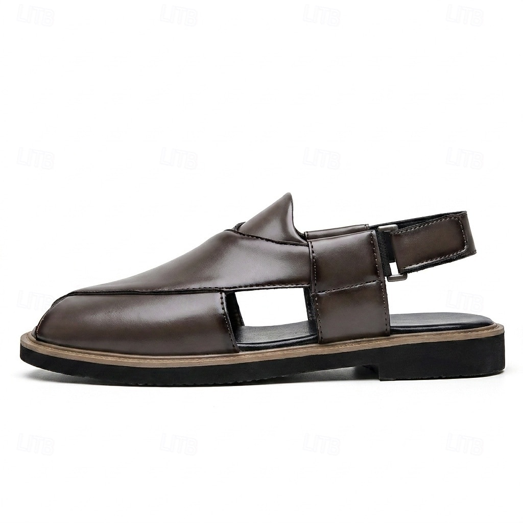 Bărbați Epocă Casual Zilnic PU piele Comfortabil Respirabil Buclă Kaki Negru Gri Vară Primăvară Toate Sezoanele 2026 - $46.99 –P11