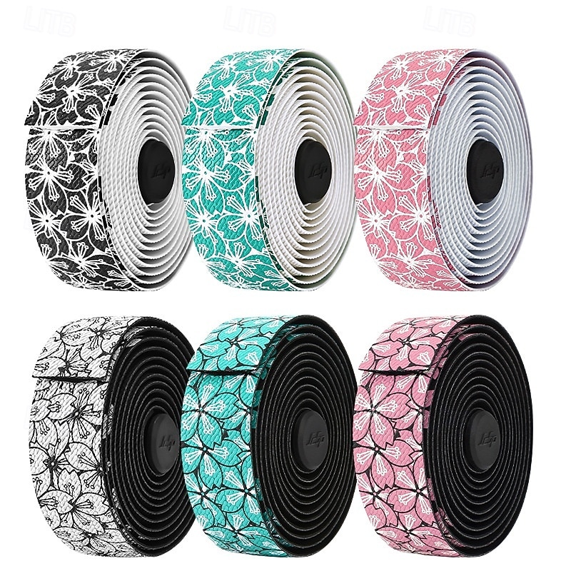 Bike Handlebar Tape Cycling Wearproof Skidproof Comfortable Safety For Road Bike Mountain Bike MTB Cycling Bicycle PU(Polyurethane) Black White Pink 2026 - $17.99 –P1