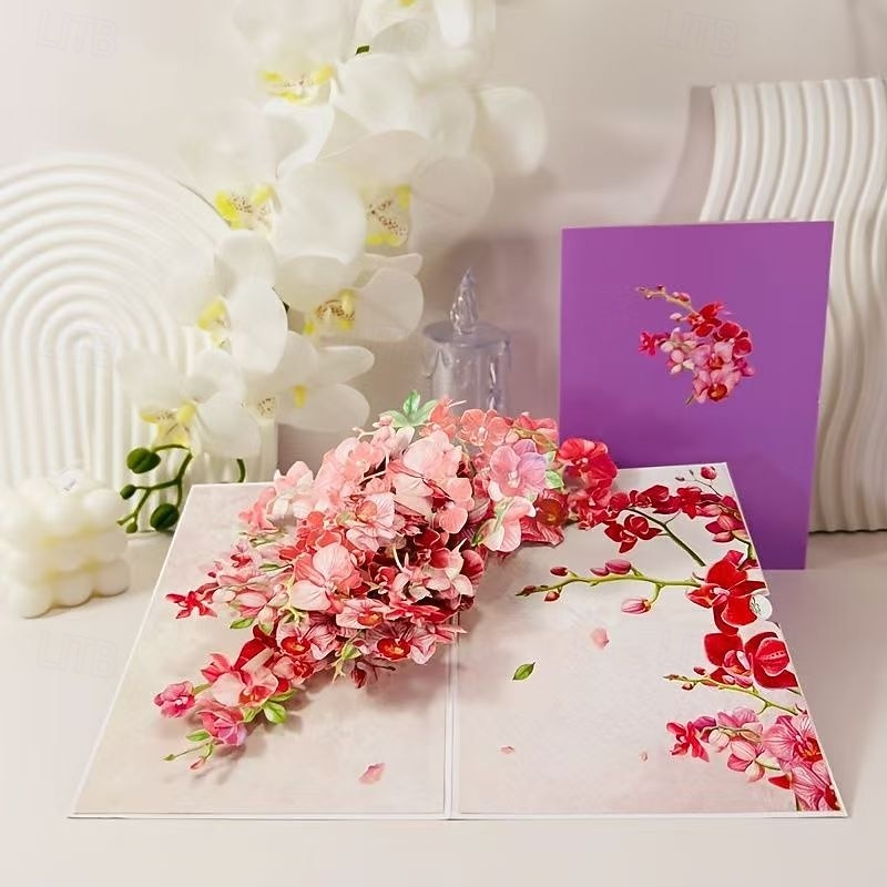 Biglietto pop-up 3D con fiori di ciliegio, biglietto d'auguri rosa sakura per donne, mamma, nonna, moglie - regalo fatto a mano per la festa della mamma, compleanno, anniversario, matrimonio, del 2026 a $13.99 –P2