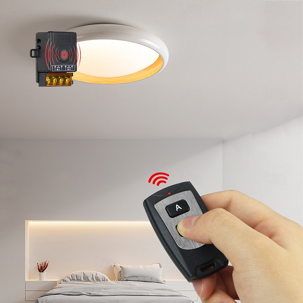 DC 12V 24V 36V 48V vezeték nélküli távirányító kapcsoló, nagy teljesítményű relé vevő 2 gombos RF adóval LED lámpákhoz, vízpumpákhoz, motorokhoz, kapunyitókhoz, ipari berendezésekhez, barkács 2026 - $12.99 –P4