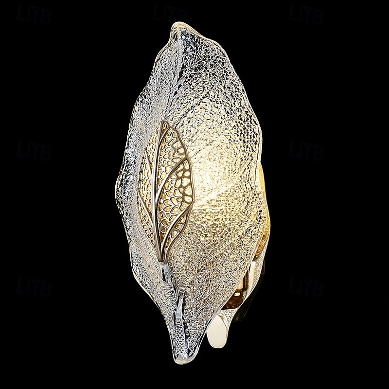 Gold LED wall lights, modern wall lights, bionic leaf vanity lamps for bathroom, bedside table wall lamp, perfect for bedroom, living room 2026 - $138.99 –P8