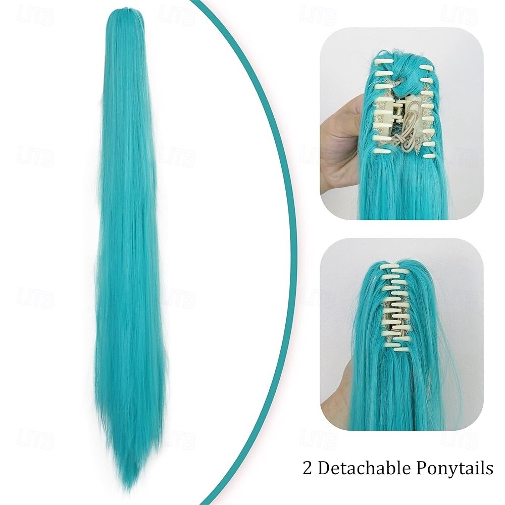 Turquoise Virtual Singer Style Long Twin Tail Wig 2026 - $35.99 –P5