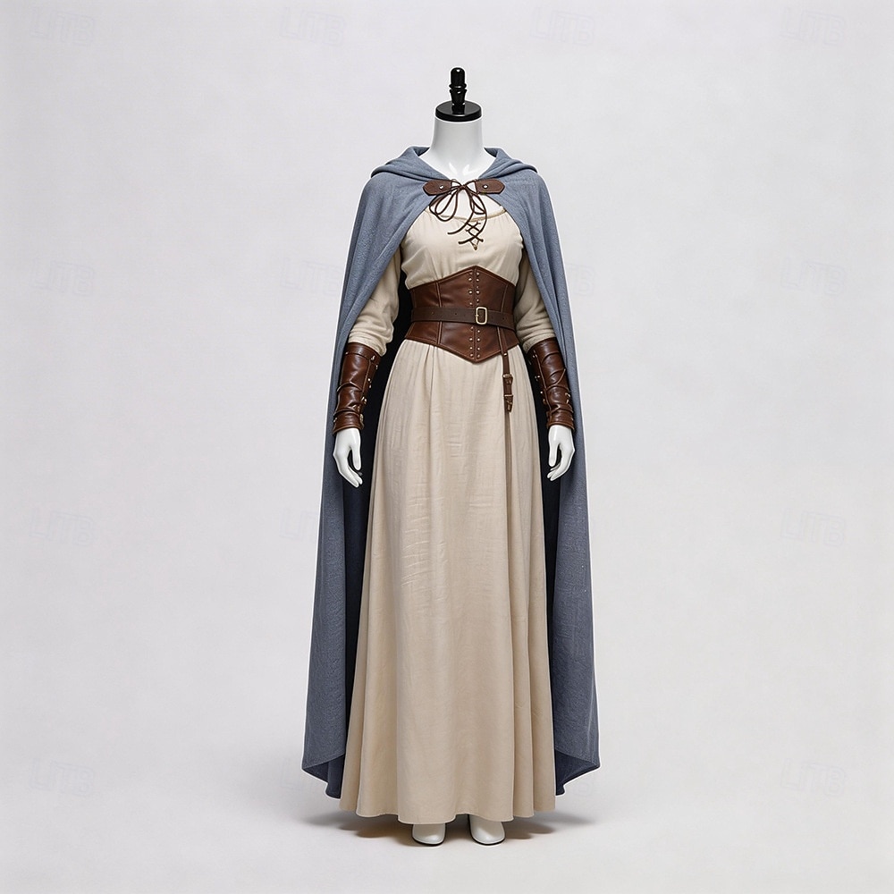 Medieval Renascentista manto manto com capuz Viking Elfo Fantasia Mulheres Dia Das Bruxas Carnaval Espetáculo LARP Ren Faire Adulto Capa de 2026 por $44.99 –P14