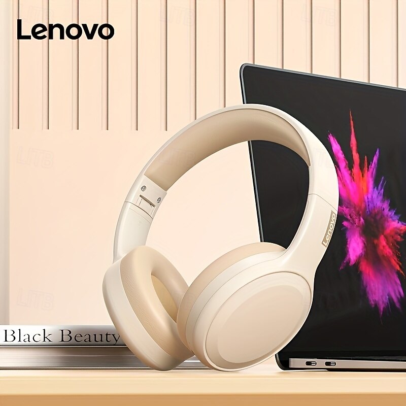 Lenovo Noise Cancelling Headphones Over Ear, Hi-Fi Stereo Wireless Bluetooth Headset, Foldable & Comfortable Design with Built-in Mic for Travel, Home Office, PC, Smartphone 2026 - $28.99 –P3