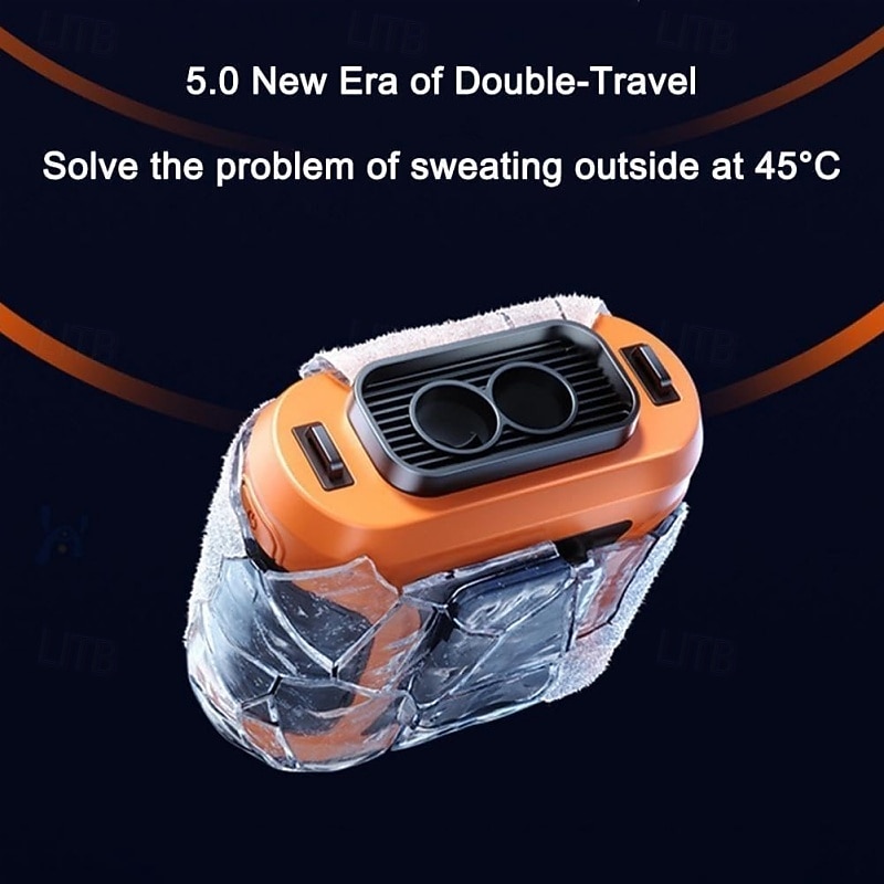 Tragbarer Hüftventilator mit doppeltem Luftstrom, am Gürtel tragbarer Ventilator für freihändige Kühlung, USB-wiederaufladbarer 2-in-1-Ventilator mit LED-Licht für Outdoor-Arbeit, Bauarbeiten, Camping 2026 - $45.99 –P6