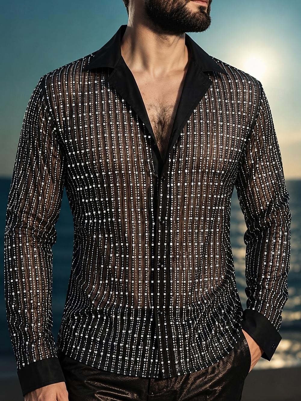 Retrò Vintage Anni '70 Anni '80 T-shirt Hippie Disco Paillettes Metallico Lucido Costume Per uomo Costume di Carnevale Natale Halloween Carnevale Feste Parata dell'Orgoglio Mese dell'orgoglio Adulti del 2026 a $24.99 –P1