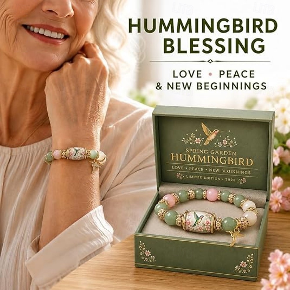 liefde, vrede &Lente zegeningen 2026 limited edition armband met geschenkdoos voor vrouwen, inspirerende bij, blauwe vogel, vlinder armband, sieraden bedeltjes, polsbandje, elastisch stretch 2026 - $19.99 –P2