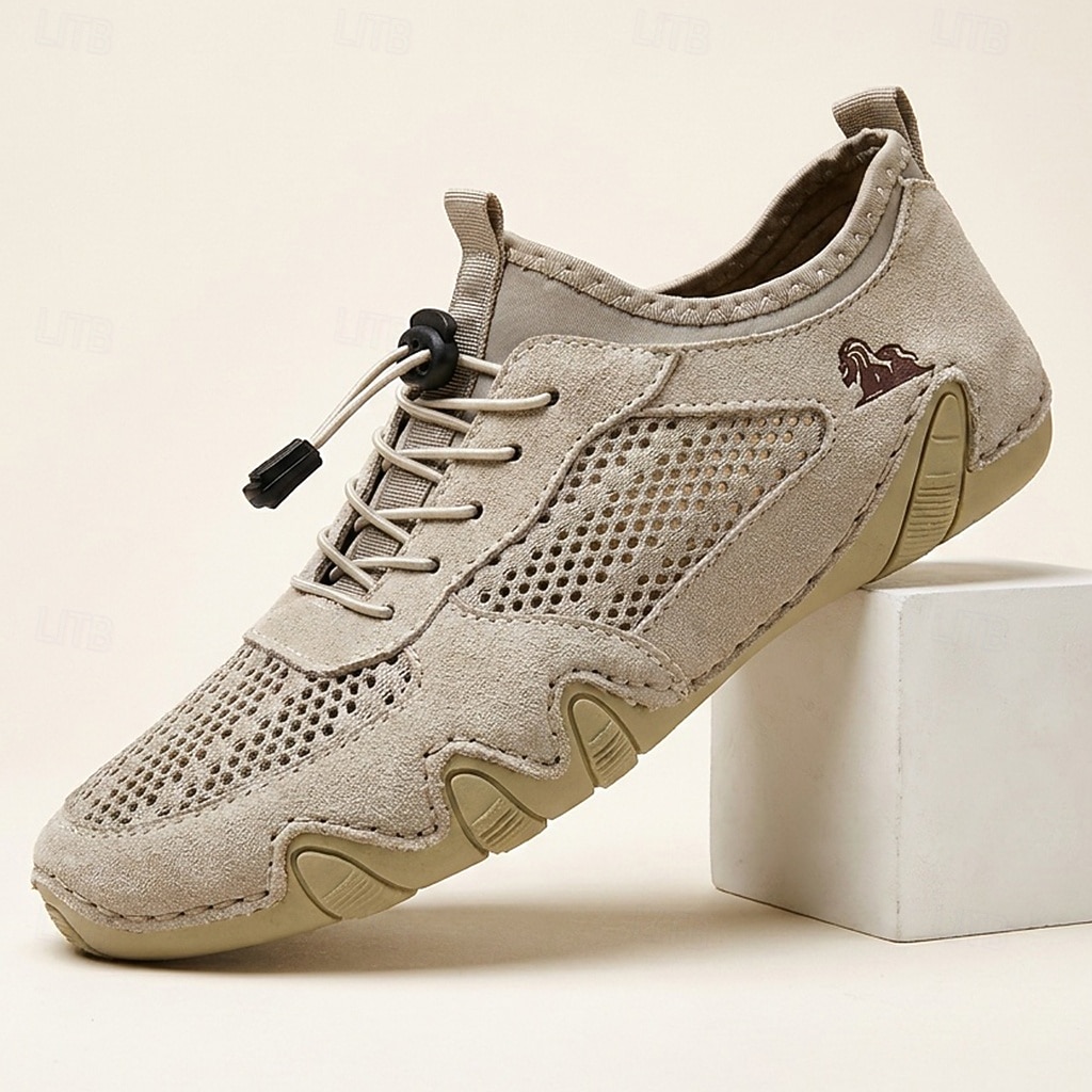 Scarpe da trekking da uomo beige in mesh, scarpe da trail running con lacci, scarpe da passeggio leggere e antiscivolo per viaggi, campeggio e uso quotidiano. del 2026 a $34.99 –P2