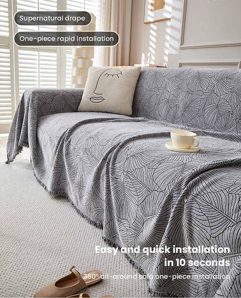 Sofa Cover Blanket One Piece Couch Cover Anti Cat Scratch Herringbone Sofa Slipcover Full Coverage Furniture Protector Washable Sofa Throw for Living Room 2026 - $7.99 –P6