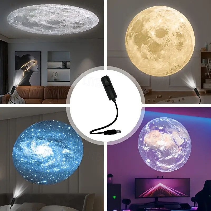 LED-ruimteprojectorlamp met 360° draaiende planeten, nachtlampje voor thuisfeestjes, plafond- en wanddecoratie, roterende LED-planeetprojectorlamp. 2026 - $17.99 –P8