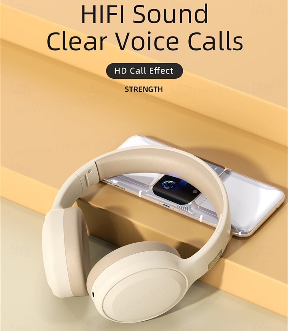 Lenovo Noise Cancelling Headphones Over Ear, Hi-Fi Stereo Wireless Bluetooth Headset, Foldable & Comfortable Design with Built-in Mic for Travel, Home Office, PC, Smartphone 2026 - $28.99 –P11