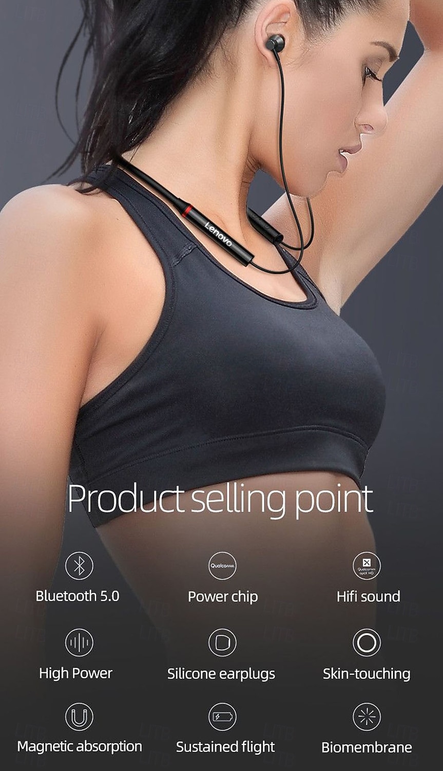 Lenovo Wireless Neckband Headphones, Bluetooth 5.0 Sport Earbuds with Mic, Noise Cancelling In-Ear Earphones, Sweatproof Magnetic Buds for Workout Gym Running, Thinkplus Audio, HiFi Stereo 2026 - $14.99 –P11