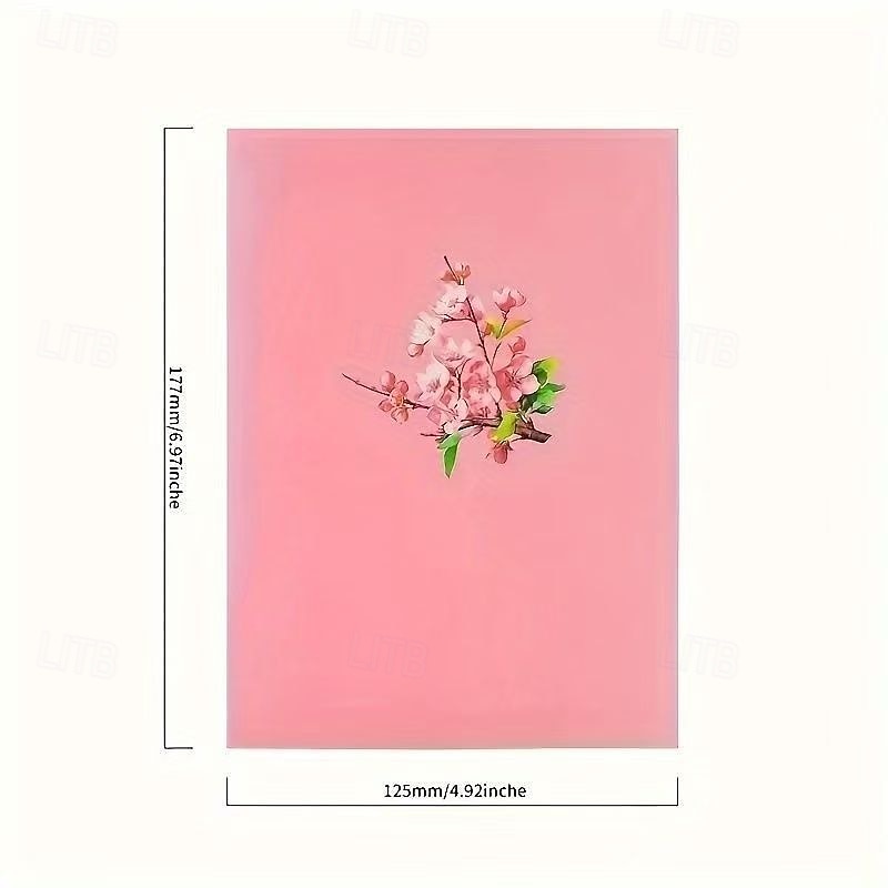Biglietto pop-up 3D con fiori di ciliegio, biglietto d'auguri rosa sakura per donne, mamma, nonna, moglie - regalo fatto a mano per la festa della mamma, compleanno, anniversario, matrimonio, del 2026 a $13.99 –P4