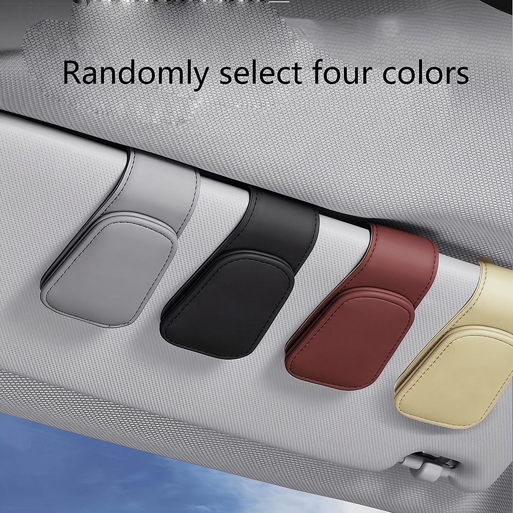 4 Pack Car Sunglasses Holder for Sun Visor, Magnetic Leather Eyeglass Clip Mount, Universal Visor Glasses Hanger & Ticket Card Organizer for Car SUV Truck, Scratch-Free One-Hand Operation 2026 - $13.99 –P4