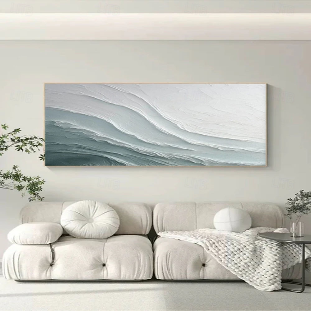 Hand Painted Sea Beach Canvas Oil Painting Ocean Wave 3D Texture Painting Blue Ocean Painting Living Room Decor Painting Custom Painting 2026 - $91.99 –P2
