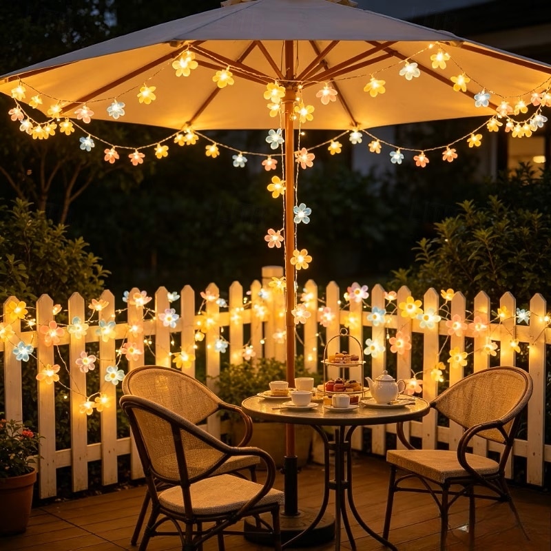 Luzes de fada românticas em forma de flor de cerejeira, 2m, 20 LEDs, estilo rústico, para decoração de interiores, ideal para casamentos, aniversários, festas, quartos, salas de estar, varandas e de 2026 por $12.99 –P7